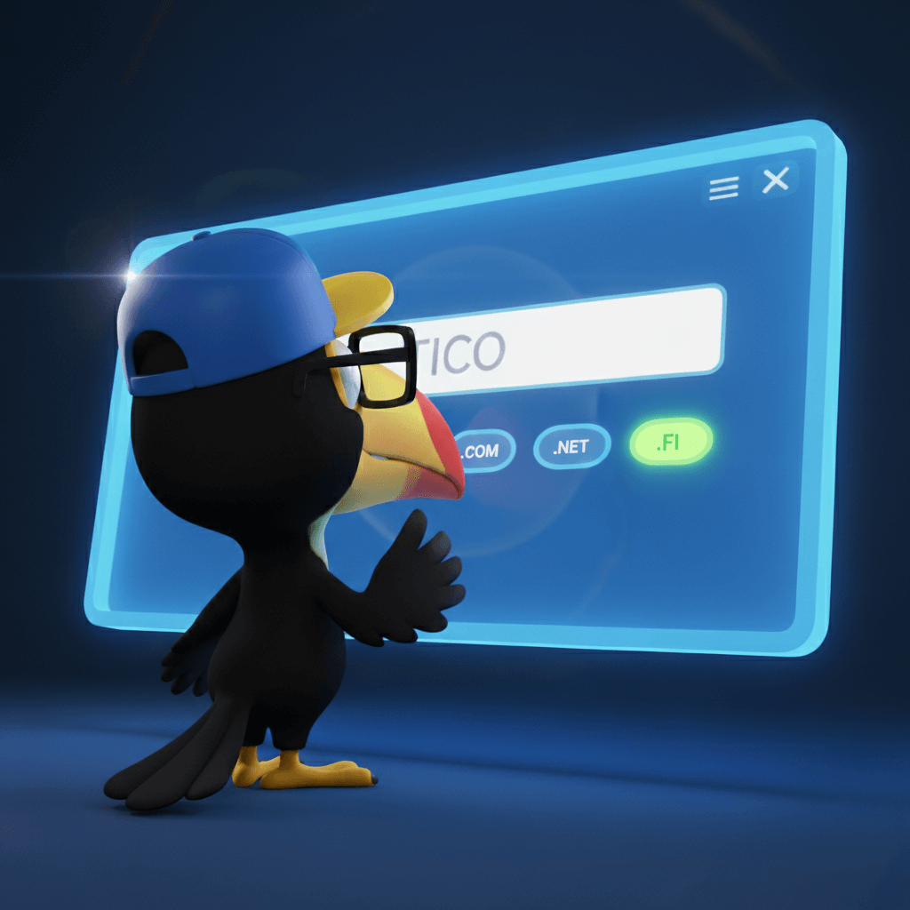 Kooden Tico hakee sopivaa domainia